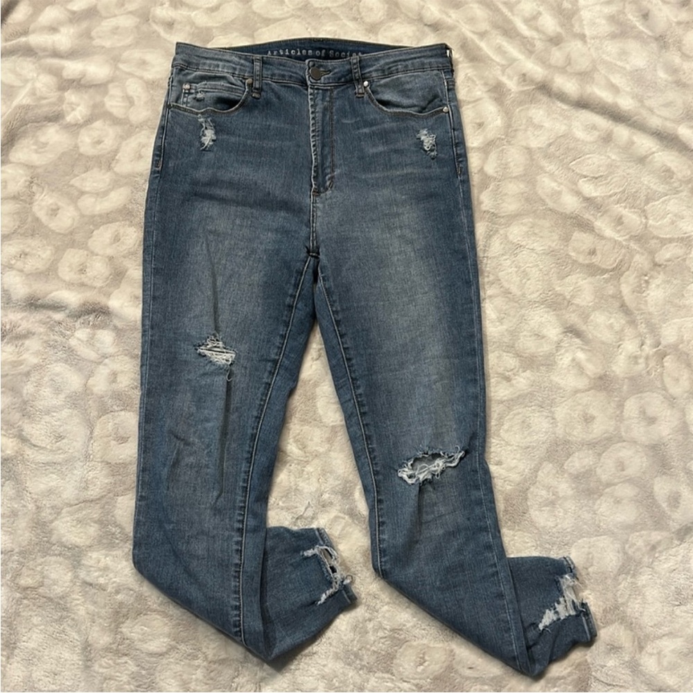 Articles of Society Skinny Ankle Distressed Jeans Size 30